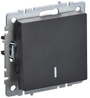 Выключатель с подсветкой без рамки IEK Brite ВС10-1-1-БрЧ 1-кл. черный картинка